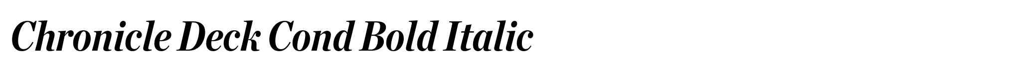 Chronicle Deck Cond Bold Italic image